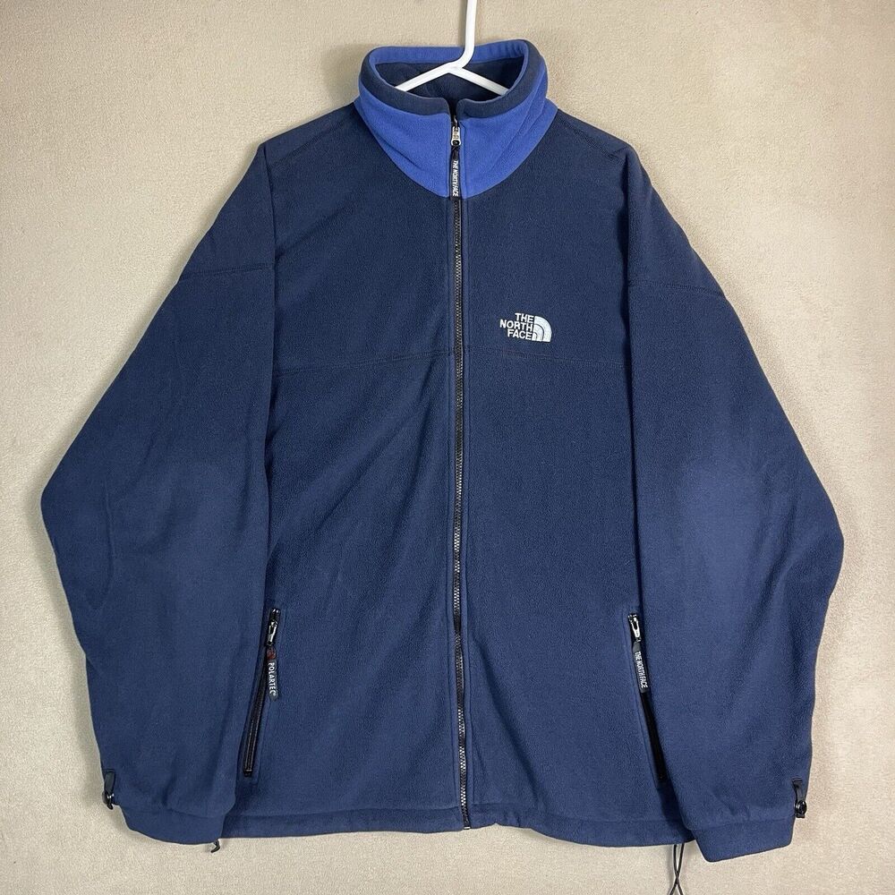 The North Face Jacket Adult XXL Blue Jammer Heavy Fleece Sweater Sweatshirt Mens